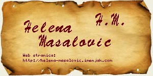 Helena Masalović vizit kartica
